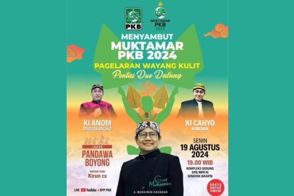 Jelang Muktamar, PKB Ajak Rakyat Nonton Wayangan Lakon Pandawa Boyong