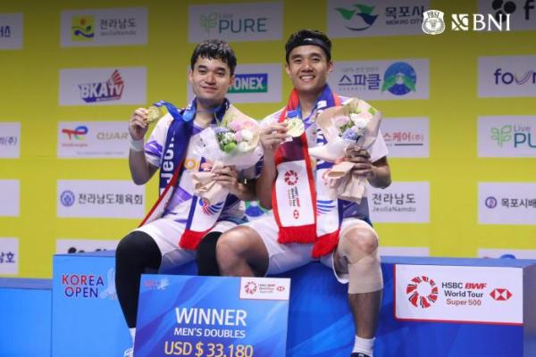 Leo/Bagas Juara Korea Open 2024 Usai Kalahkan Pasangan Tuan Rumah