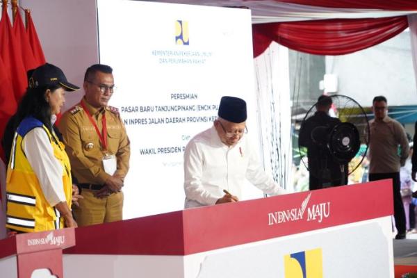 Wapres RI Resmikan Revitalisasi Pasar Baru Tanjungpinang