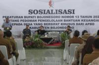 Pj Bupati Bojonegoro Adriyanto Sosialisasi Perbub Bantuan Keuangan Desa Bersifat Khusus