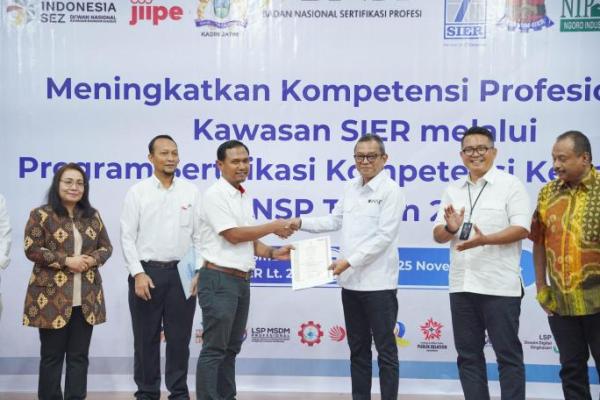 Sertifikasi Kompetensi Tenaga Kerja PT SIER, BNSP: Dukung Visi-Misi Presiden