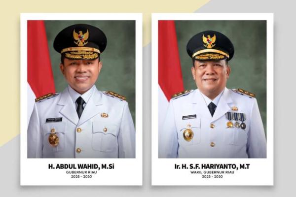 Abdul Wahid Resmi Dilantik Jadi Gubernur Riau Periode 2025-2030