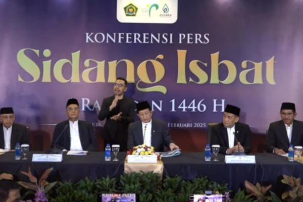 Pemerintah Tetapkan 1 Ramadan pada Sabtu 1 Maret 2025